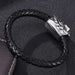 Wholesale Braided Leather Stainless Steel Magnetic Buckle Indian Head Bracelet JDC-BT-RShen012 Bracelet 日盛 Wholesale Jewelry JoyasDeChina Joyas De China