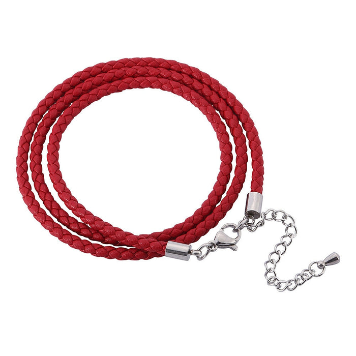 Wholesale Braided Multilayer Leather Cord Stainless Steel Couple Bracelet JDC-BT-RShen018 Bracelet 日盛 Wholesale Jewelry JoyasDeChina Joyas De China