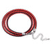 Wholesale Braided Multilayer Leather Cord Stainless Steel Couple Bracelet JDC-BT-RShen018 Bracelet 日盛 red black160MM-175MM Wholesale Jewelry JoyasDeChina Joyas De China