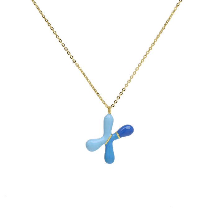 Wholesale brass epoxy capsule bubble balloon 26 English letters necklace colorful pink necklace Pendant JoyasDeChina Necklace X Wholesale Jewelry JoyasDeChina Joyas De China