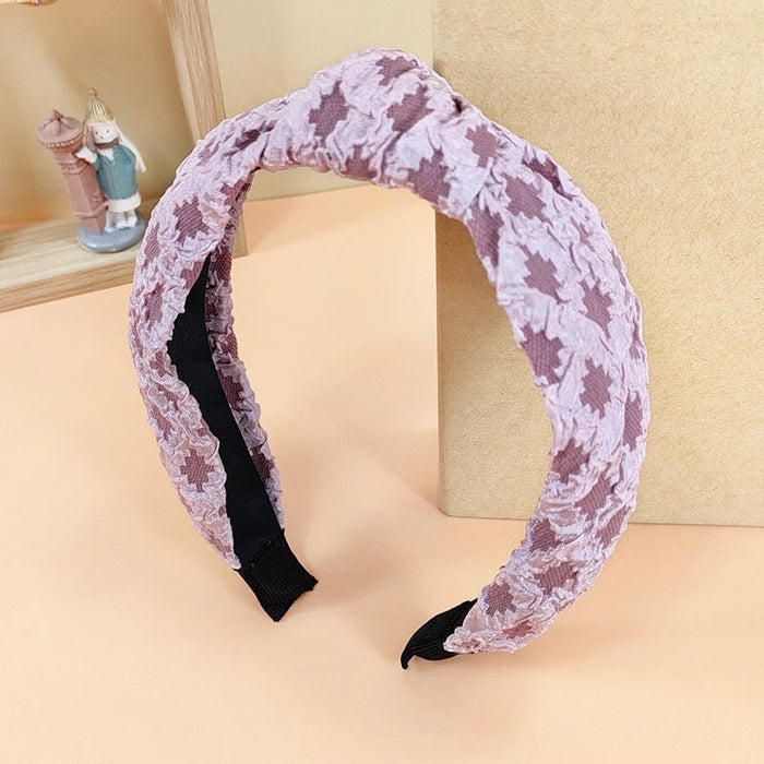 Wholesale Broad Brim Fabric Knit Leather Headband JDC-HD-O388 Headband 潮炫 I Wholesale Jewelry JoyasDeChina Joyas De China