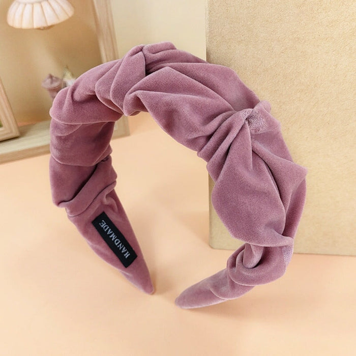 Wholesale Broad Brim Fabric Knit Leather Headband JDC-HD-O388 Headband 潮炫 N Wholesale Jewelry JoyasDeChina Joyas De China