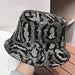 Wholesale Bucket Hat Double-sided leopard print sequined hat for women sun protection hat casual basin hat Hat JoyasDeChina Silver M（56-58cm） Wholesale Jewelry JoyasDeChina Joyas De China