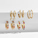 Wholesale C Shape Hoop Rhinestone Set Alloy Zircon Earrings JDC-ES-Ruol001 Earrings 若龙 20046A12-2-2-5 Wholesale Jewelry JoyasDeChina Joyas De China
