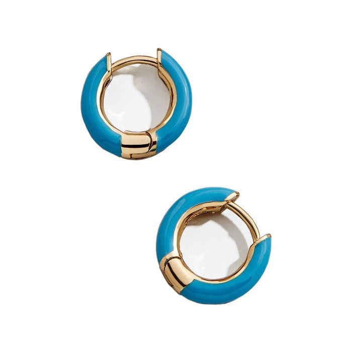 Wholesale C Shape Hoop Rhinestone Set Alloy Zircon Earrings JDC-ES-Ruol001 Earrings 若龙 20058 Blue A9-2-4-5 Wholesale Jewelry JoyasDeChina Joyas De China