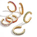 Wholesale C Shape Hoop Rhinestone Set Alloy Zircon Earrings JDC-ES-Ruol001 Earrings 若龙 Set of six A12-5-4-5 Wholesale Jewelry JoyasDeChina Joyas De China