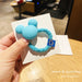 Wholesale candy color smiley face fold leather band (F) JDC-HS-QianY002 Hair Scrunchies 茜月 Blue Wholesale Jewelry JoyasDeChina Joyas De China