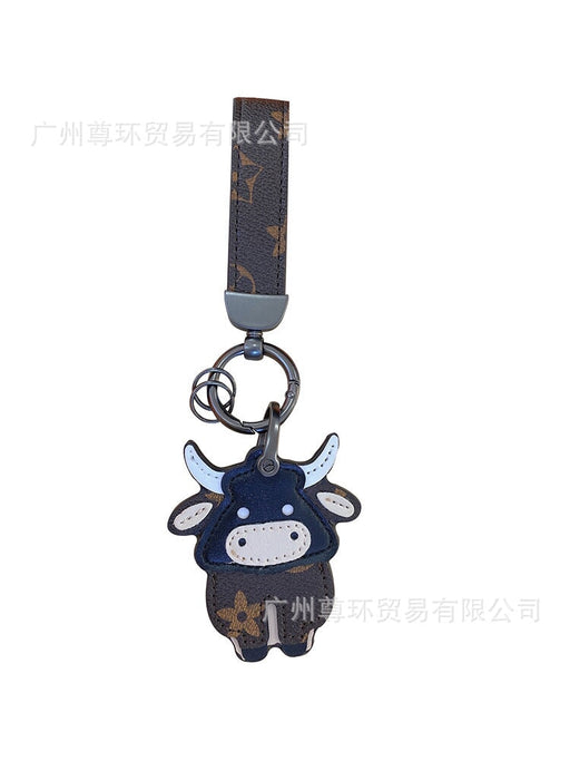 Wholesale Cartoon Classic Old Flower Cow Keychain Toy Bag Pendant Female Cute Male Couple Backpack Decorative Accessories Keychains JoyasDeChina Wholesale Jewelry JoyasDeChina Joyas De China