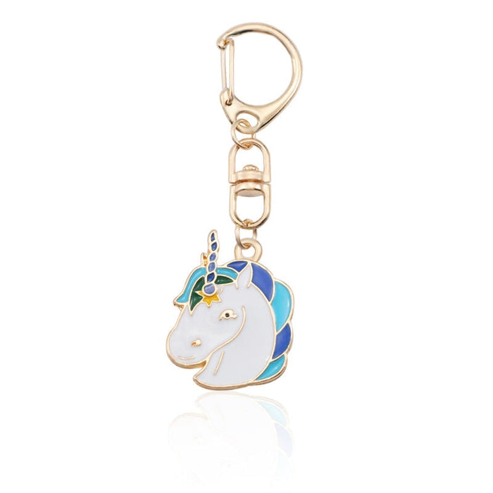 Wholesale Cartoon Color Enamel Pegasus Alloy Keychain JDC-KC-TianG002 Keychains 天高 blue Wholesale Jewelry JoyasDeChina Joyas De China