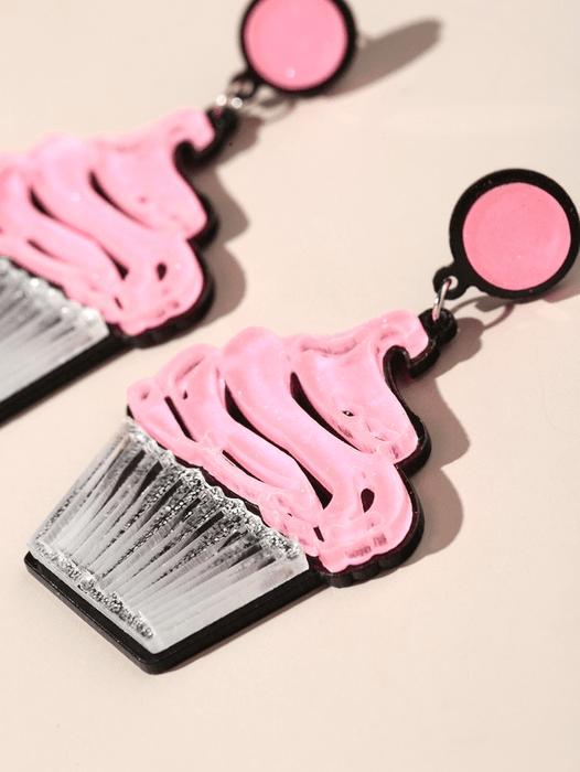 Wholesale cartoon cute cake acrylic earrings MOQ≥2 JDC-ES-GANL001 Earrings 甘来 Wholesale Jewelry JoyasDeChina Joyas De China