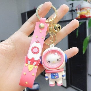 Wholesale Cartoon Doll PVC Silicone Alloy Keychain (F) JDC-KC-FeiRun014 Keychains 飞润 pink cat Wholesale Jewelry JoyasDeChina Joyas De China