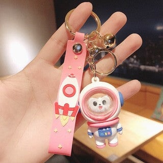 Wholesale Cartoon Doll PVC Silicone Alloy Keychain (F) JDC-KC-FeiRun014 Keychains 飞润 pink owl Wholesale Jewelry JoyasDeChina Joyas De China