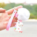 Wholesale cartoon hair ball plastic doll Pom Pom keychain JDC-KC-FeiRun022 Keychains 飞润 white Wholesale Jewelry JoyasDeChina Joyas De China