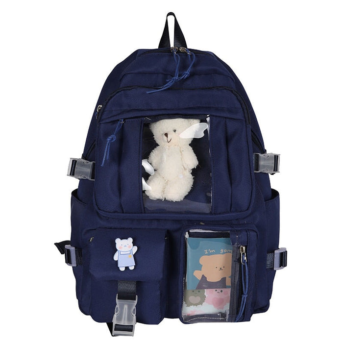 Wholesale Cartoon Polyester Backpack JDC-BP-Hanc001 Backpack Bags 韩创 blue 19 inches Wholesale Jewelry JoyasDeChina Joyas De China