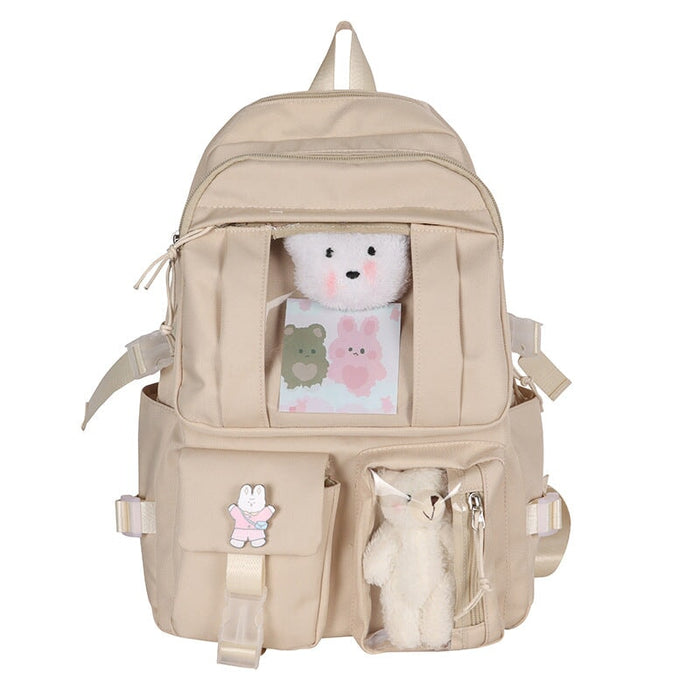 Wholesale Cartoon Polyester Backpack JDC-BP-Hanc001 Backpack Bags 韩创 white 19 inches Wholesale Jewelry JoyasDeChina Joyas De China