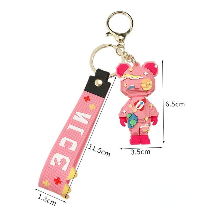 Wholesale Cartoon Space Bear Silicone Keychain JDC-KC-FeiRun010 Keychains 飞润 Wholesale Jewelry JoyasDeChina Joyas De China