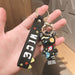 Wholesale Cartoon Space Bear Silicone Keychain JDC-KC-FeiRun010 Keychains 飞润 black Wholesale Jewelry JoyasDeChina Joyas De China