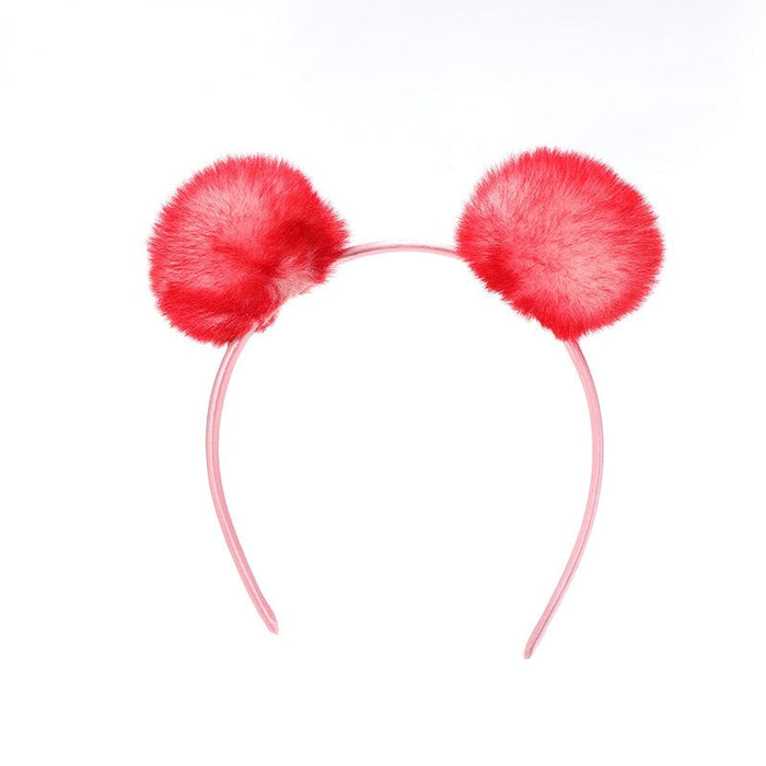 Wholesale Children's Hair Ball Imitation Rex Rabbit Hair Headband (F)JDC-HD-PRY002 Headband 彭日耀 2 Wholesale Jewelry JoyasDeChina Joyas De China