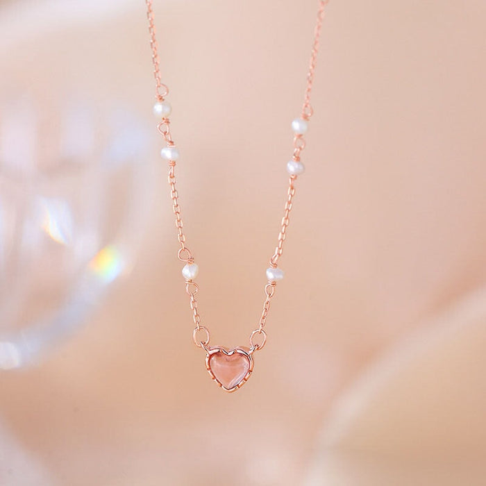 Wholesale choker necklace pearl necklace Vintage Style Long Necklace Large Pendant Necklaces JoyasDeChina Love Pearl Rose Gold Wholesale Jewelry JoyasDeChina Joyas De China