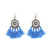 Wholesale Circle Alloy Tassel Earrings JDC-ES-ZhanY023 Earrings 展言 blue Wholesale Jewelry JoyasDeChina Joyas De China