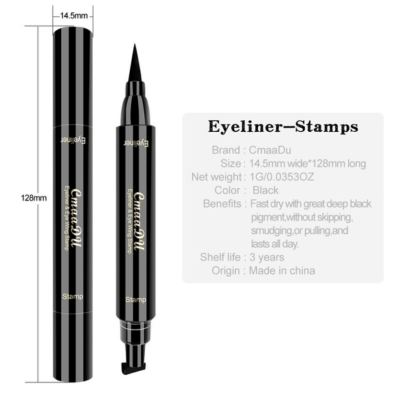 Wholesale CmaaDU Double Wing Stamp Eyeliner Pencil JDC-EY-Nic002 eyeliner 尼采 Wholesale Jewelry JoyasDeChina Joyas De China
