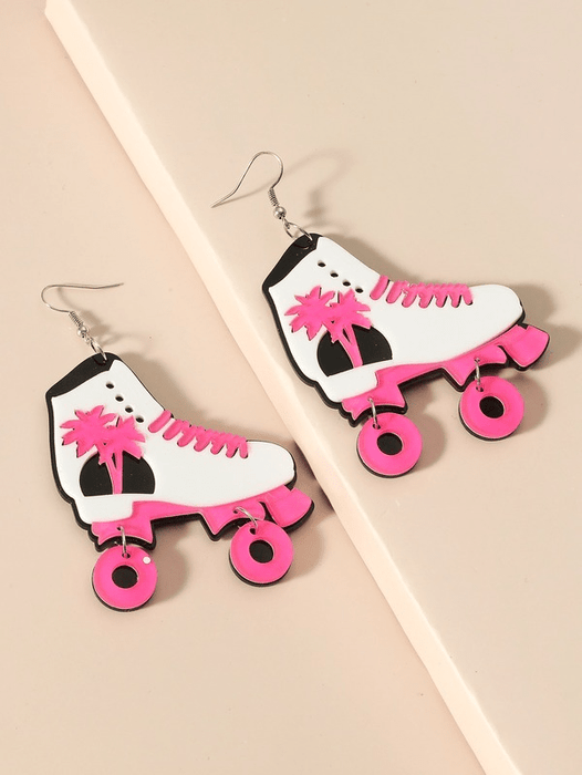 Wholesale Coconut Roller Skates Acrylic Earrings MOQ≥2 JDC-ES-GANL002 Earrings 甘来 Wholesale Jewelry JoyasDeChina Joyas De China