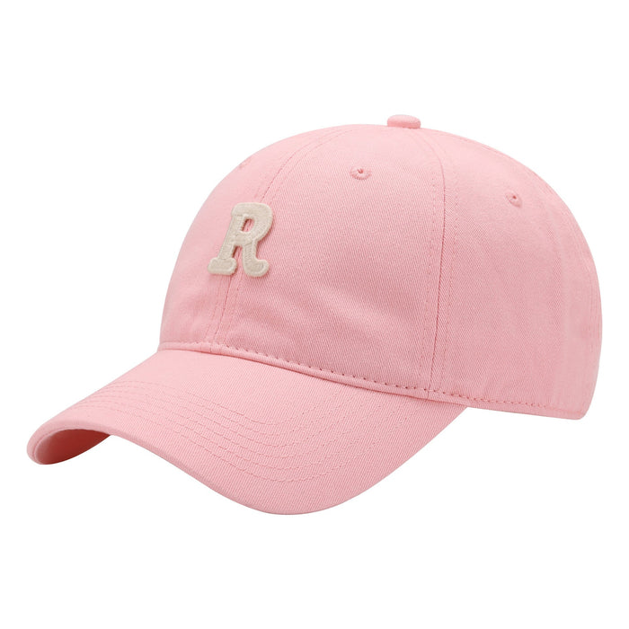 Wholesale Color Soft Top R Letter Cotton Baseball Hat JDC-FH-SiLi005 Fashionhat 思黎 Pink adjustable Wholesale Jewelry JoyasDeChina Joyas De China