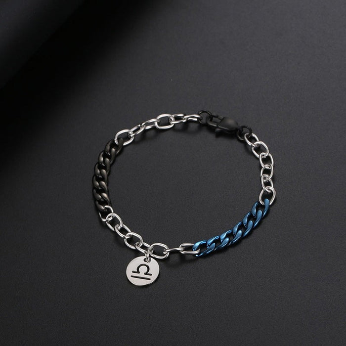 Wholesale Colorblock Chain Titanium Steel Couple Bracelet JDC-BT-Yixin012 Bracelet 壹芯 Wholesale Jewelry JoyasDeChina Joyas De China