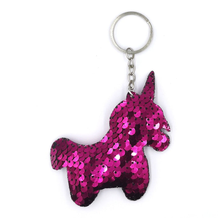 Wholesale Colorful Sequin Pony Keychain JDC-KC-QiShi001 Keychains 奇释 rose red11 / Wholesale Jewelry JoyasDeChina Joyas De China