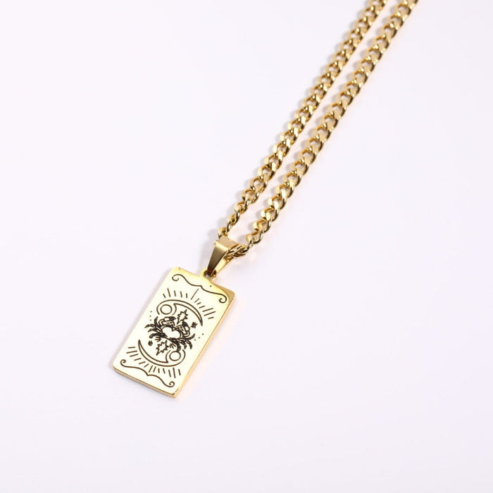 Wholesale Constellation Pendant Stainless Steel Gold Plated Necklace JDC-NE-Jif052 Necklaces 集沣 juxiezuo Wholesale Jewelry JoyasDeChina Joyas De China