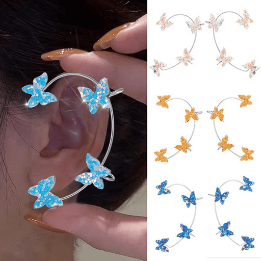 Wholesale Copper Blue Butterfly Earrings JDC-ES-GM001 Earrings 冈麦 Wholesale Jewelry JoyasDeChina Joyas De China