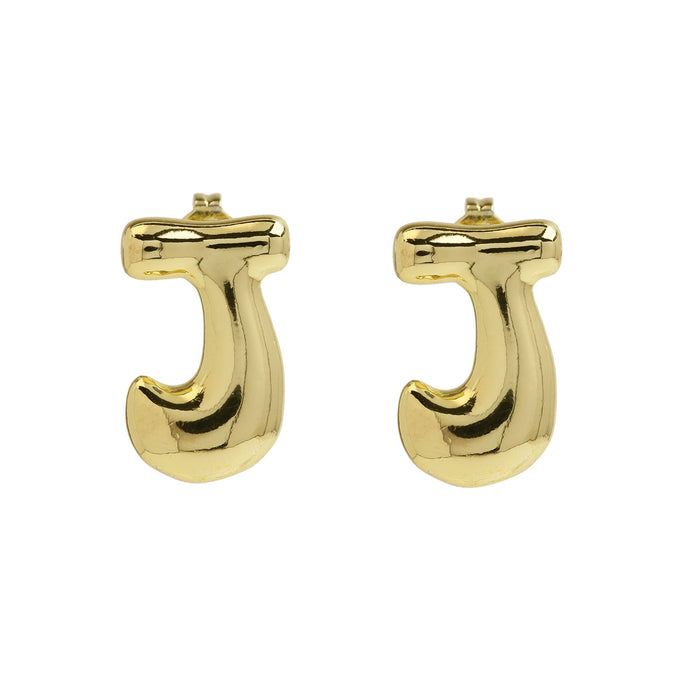 Wholesale copper plated 18k real gold bubble balloon 26 English letter earrings Earrings JoyasDeChina J Wholesale Jewelry JoyasDeChina Joyas De China