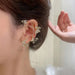 Wholesale Copper Silver Hollow Butterfly Ear Clip Earrings JDC-ES-GM002 Earrings 冈麦 #4 hollow gold left Wholesale Jewelry JoyasDeChina Joyas De China