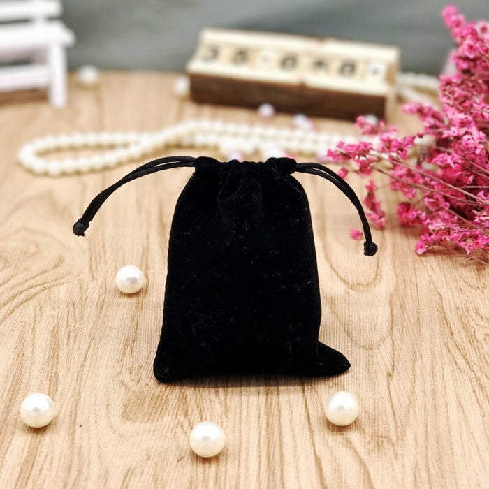 Wholesale Cord Flannel Bag Jewelry Bag JDC-JP-Fuyong001 Jewelry packaging 福永 black 7*11 Wholesale Jewelry JoyasDeChina Joyas De China