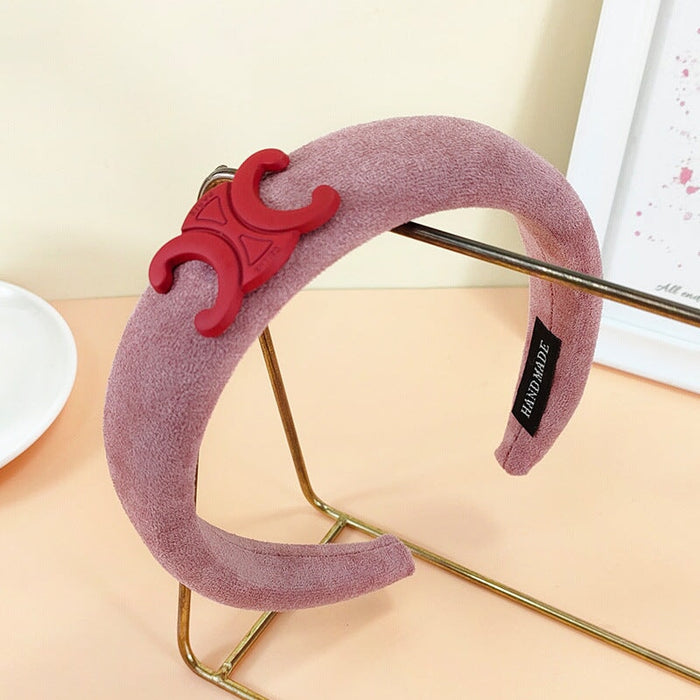 Wholesale Cotton Sponge Fashion Headband (F)JDC-HD-O379 Headband 潮炫 pink Wholesale Jewelry JoyasDeChina Joyas De China