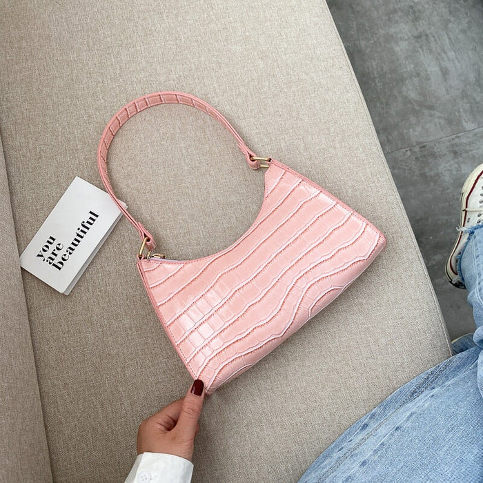 Wholesale Crocodile Pattern PU Shoulder Bag JDC-SD-Mingo001 Shoulder Bags 铭欧 Wholesale Jewelry JoyasDeChina Joyas De China