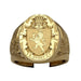 Wholesale Crown Lion Shield Badge Plated 18k Gold Alloy Ring JDC-RS-Sanj009 Rings 三杰 gold 6 Wholesale Jewelry JoyasDeChina Joyas De China