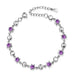 Wholesale Crystal Copper Silver Plated Bracelet JDC-BT-Ffei005 Bracelet 菲菲 purple Wholesale Jewelry JoyasDeChina Joyas De China