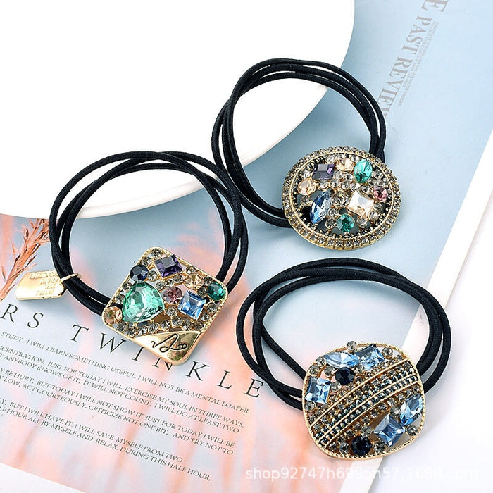 Wholesale crystal leather band JDC-HS-RQ004 Hair Scrunchies 瑞奇 Wholesale Jewelry JoyasDeChina Joyas De China