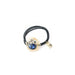 Wholesale crystal leather band JDC-HS-RQ004 Hair Scrunchies 瑞奇 Round blue Wholesale Jewelry JoyasDeChina Joyas De China