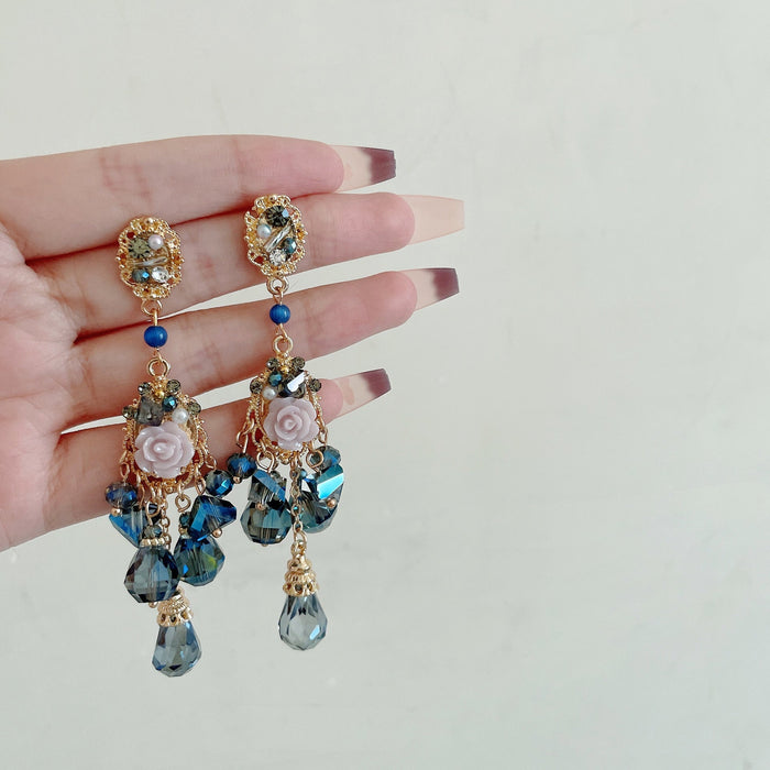 Wholesale Crystal Silver Needle Copper Earrings JDC-ES-JW015 Earrings 佳伟 Wholesale Jewelry JoyasDeChina Joyas De China