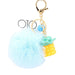 Wholesale Cut Faced Fruit Hair Ball Alloy Imitation Rex Rabbit Hair Pom Pom Keychain JDC-KC-Zuge016 Keychains 祖格 Wholesale Jewelry JoyasDeChina Joyas De China