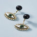 Wholesale Devil's Eye Alloy Rhinestone Earrings JDC-ES-Duoh005 Earrings 朵涵 black Wholesale Jewelry JoyasDeChina Joyas De China