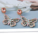 Wholesale diamond butterfly alloy earrings JDC-ES-LIUM041 Earrings 榴芒 Wholesale Jewelry JoyasDeChina Joyas De China