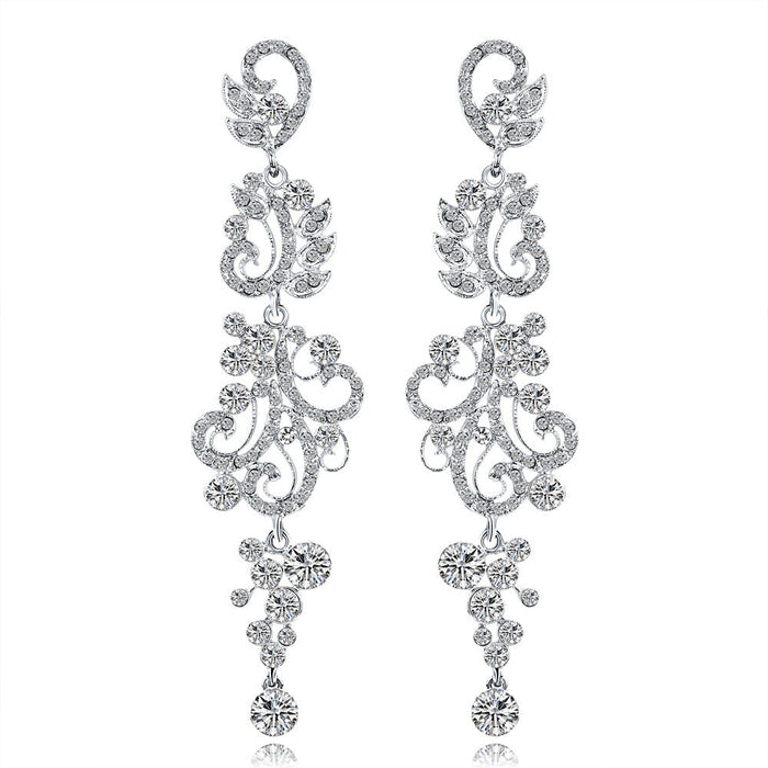 Wholesale diamond-set alloy long earrings JDC-ES-GSDB023 Earrings 丹比华比 1 Wholesale Jewelry JoyasDeChina Joyas De China