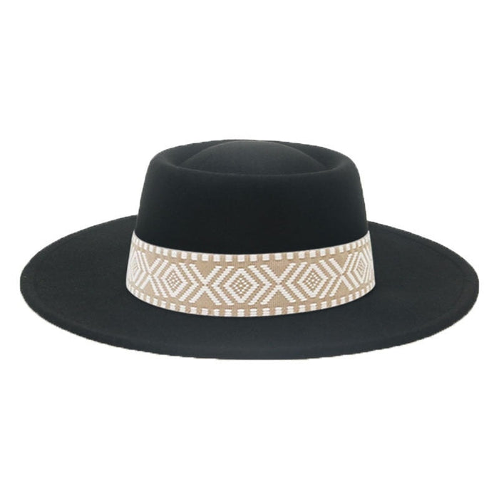 Wholesale Dome Woolen Hat Flat Brim Hat JDC-FH-Guanchuan005 Fashionhat 冠川 Wholesale Jewelry JoyasDeChina Joyas De China