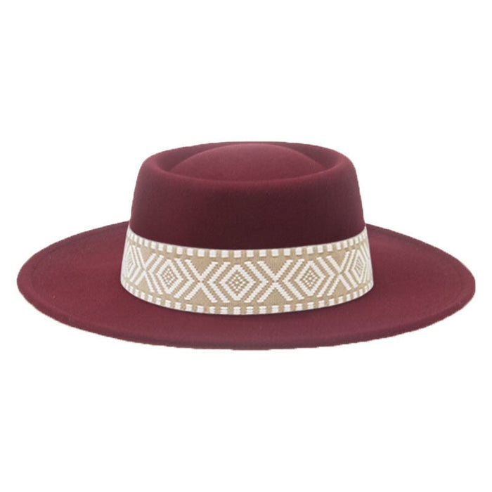 Wholesale Dome Woolen Hat Flat Brim Hat JDC-FH-Guanchuan005 Fashionhat 冠川 Wholesale Jewelry JoyasDeChina Joyas De China