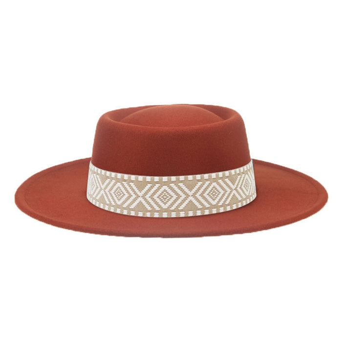 Wholesale Dome Woolen Hat Flat Brim Hat JDC-FH-Guanchuan005 Fashionhat 冠川 Wholesale Jewelry JoyasDeChina Joyas De China