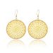 Wholesale Dream Catcher Plating Alloy Round Earrings JDC-ES-Daiq001 Earrings 黛茜 E1346-1 light yellow Wholesale Jewelry JoyasDeChina Joyas De China