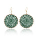 Wholesale Dream Catcher Plating Alloy Round Earrings JDC-ES-Daiq001 Earrings 黛茜 E1346-6 dark green Wholesale Jewelry JoyasDeChina Joyas De China